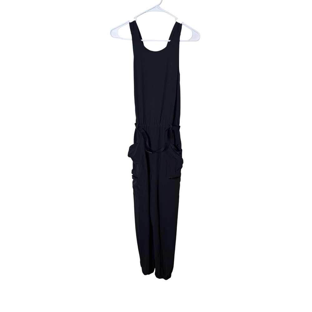 Patagonia Jumpsuit Womens Small Black Bib Overalls Hiking Pants Pockets Outdoor